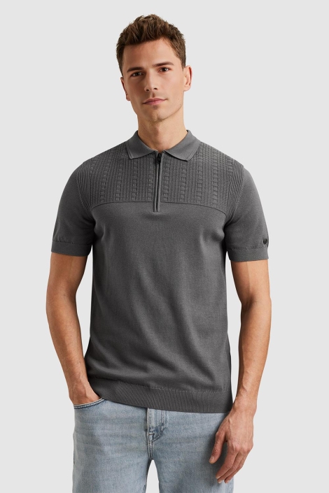 Cast Iron short sleeve polo cotton modal